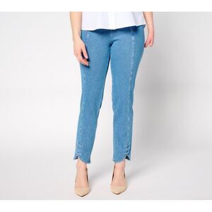 Women Control Women's Petite Pants PXS Prime Denim Slim Leg Blue A681246